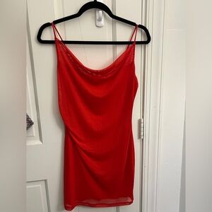 H&M Vibrant Red Strapless Dress